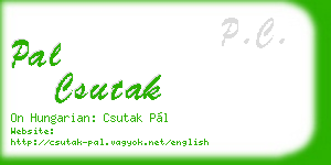 pal csutak business card